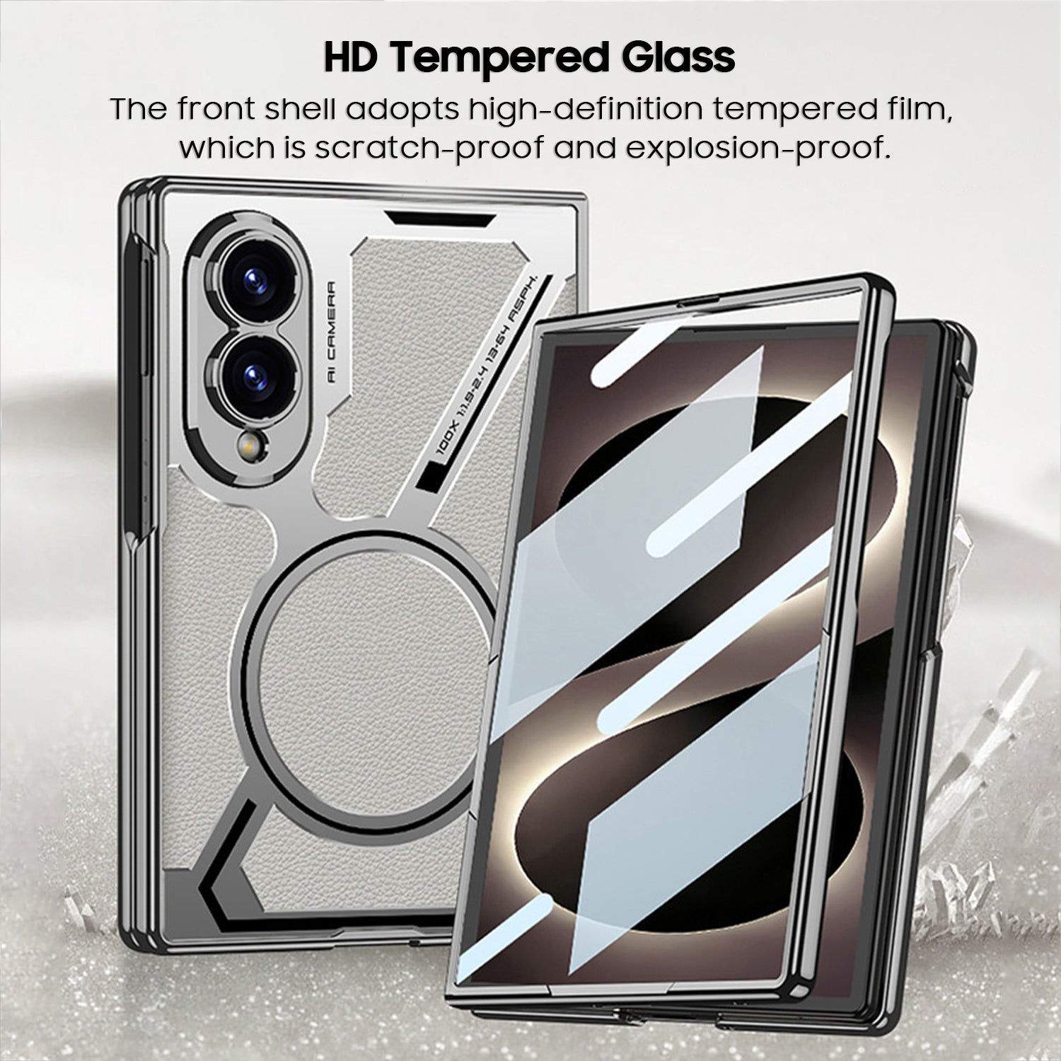 Electroplated Leather Case with MagSafe