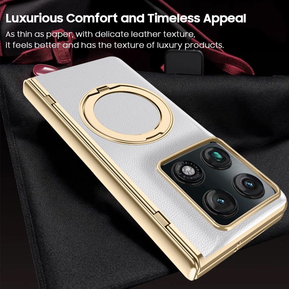 360° Rotating kickstand Leather Case with MagSafe