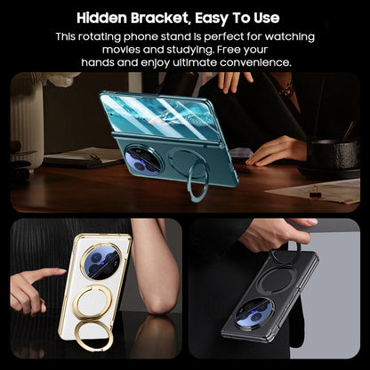 Kickstand All-Inclusive Hinge Leather Case