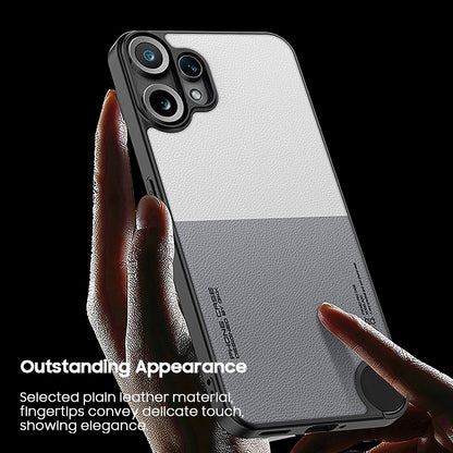 Contrast Color Leather Case