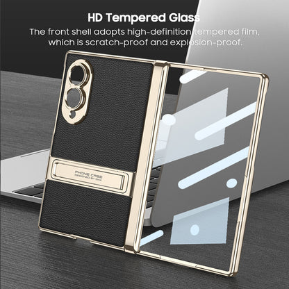 Folding Stand Business Leather Case