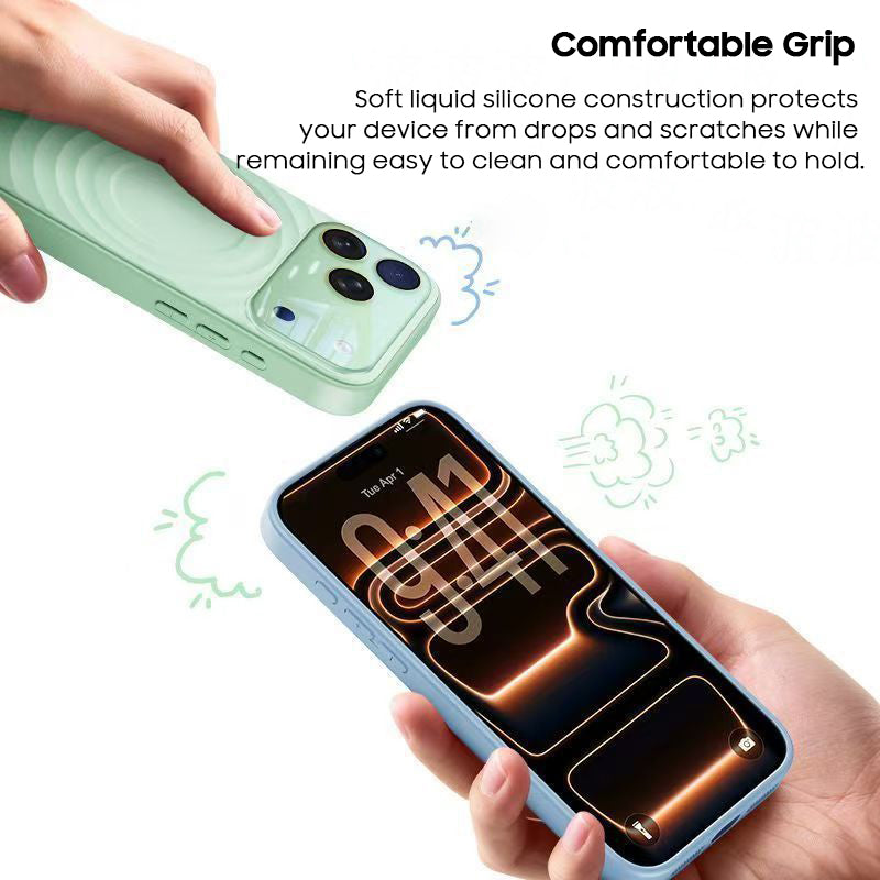 Ripple Texture Liquid Silicone Case with MagSafe