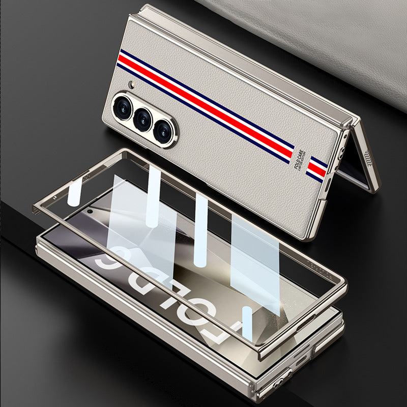 Folding Screen Electroplated Leather Case