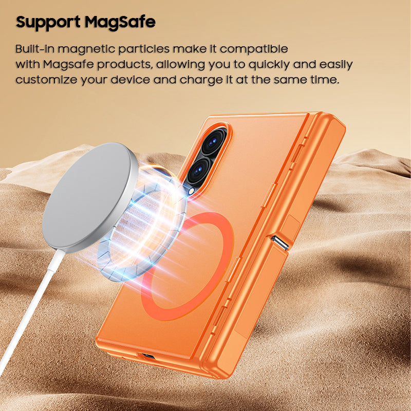 Magnetic Hinge Full Protection Case with Kickstand
