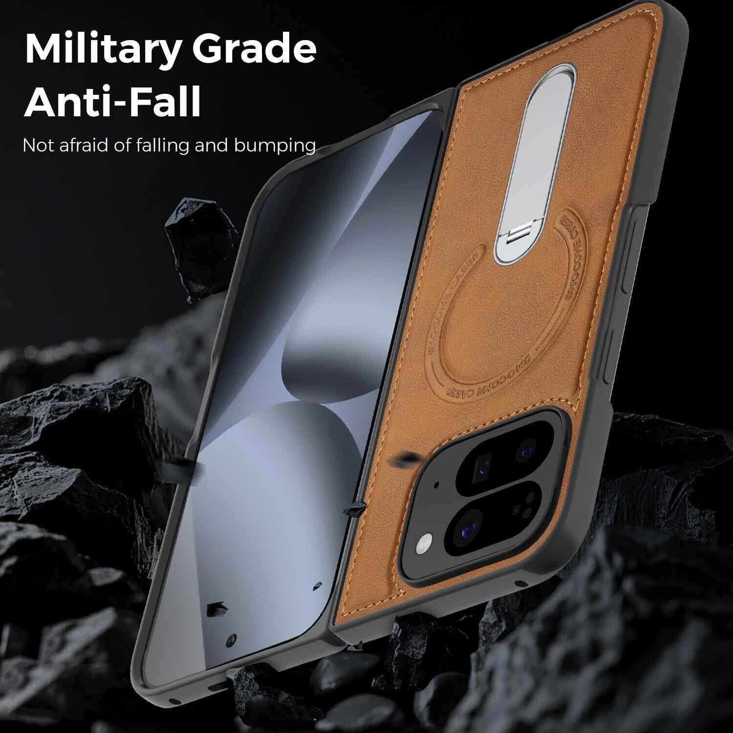 Folding Stand Business Leather Case