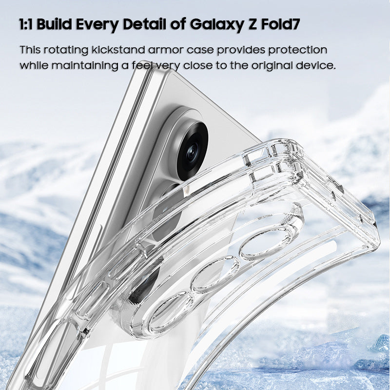 360° Rotating Kickstand Clear Case