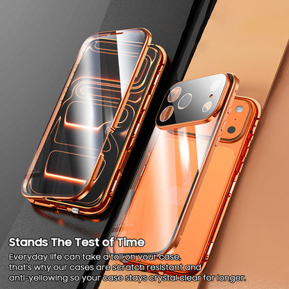 Metal Magnetic Frame Double-Sided Glass Case
