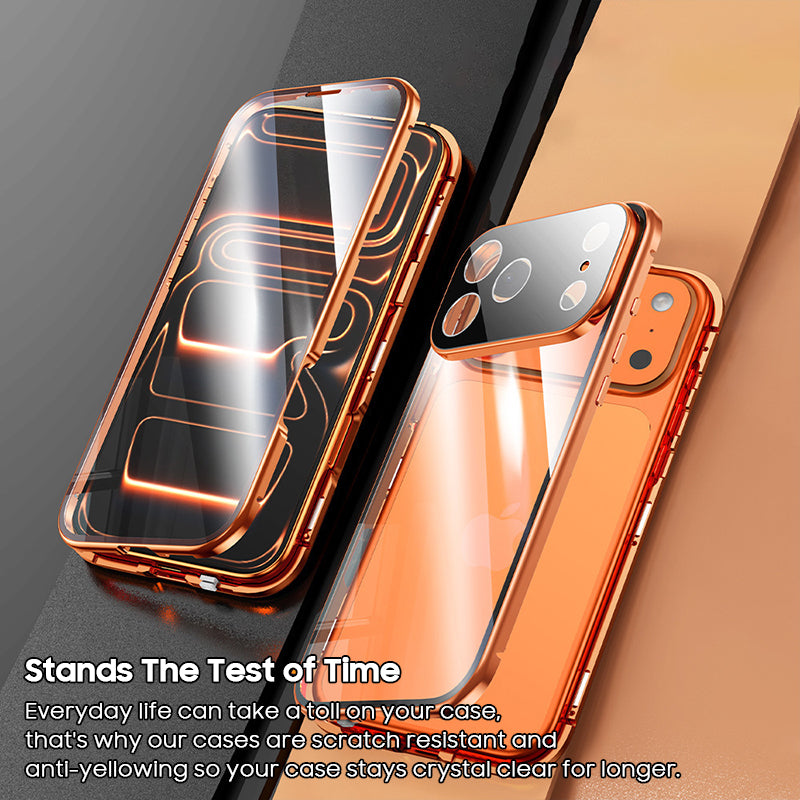 Metal Magnetic Frame Double-Sided Glass Case