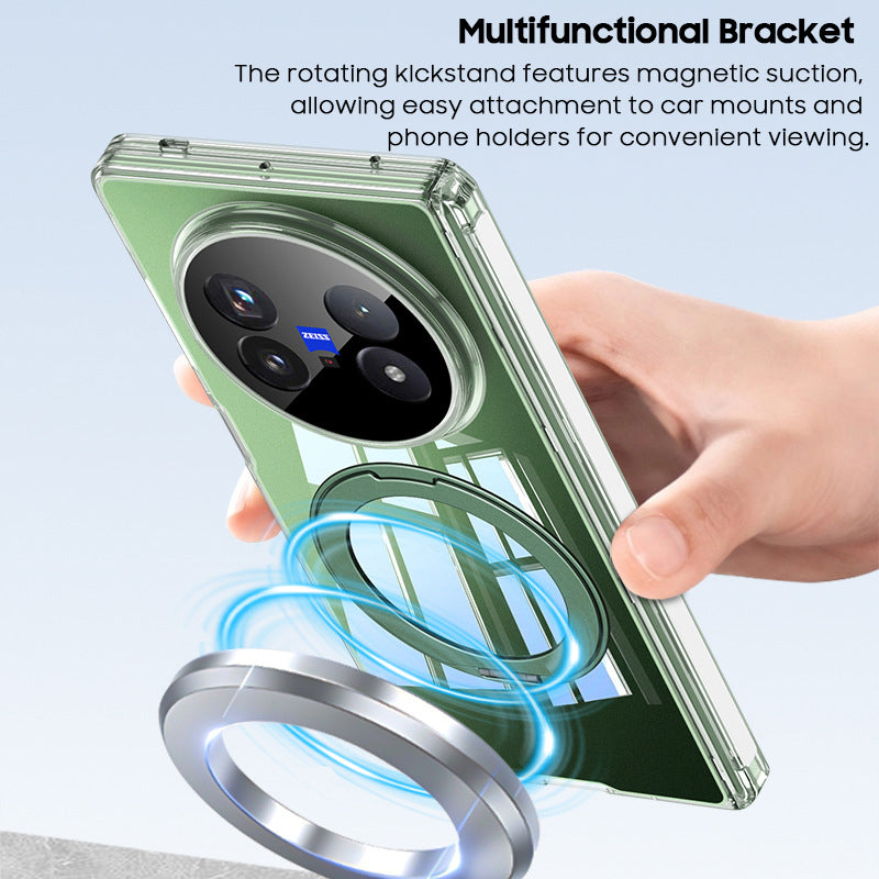 360° Rotating Kickstand Clear Case with MagSafe