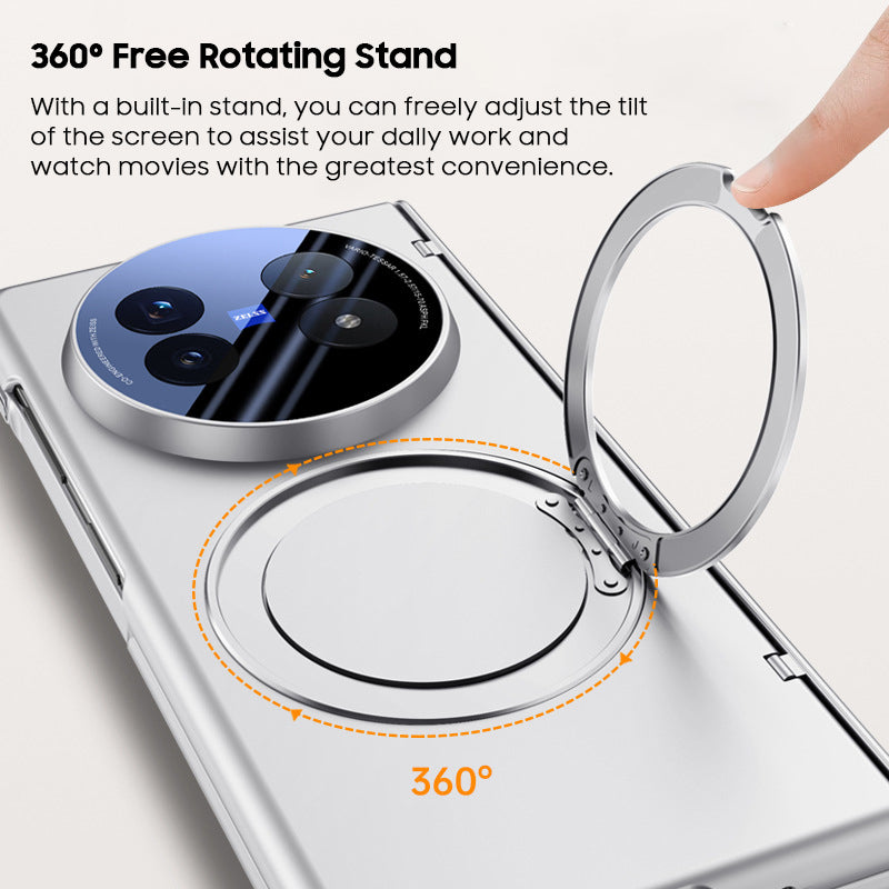 Rotating Magnet Ring Frosted Case with MagSafe