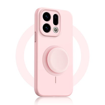 Solid Color Liquid Silicone Case with Kickstand