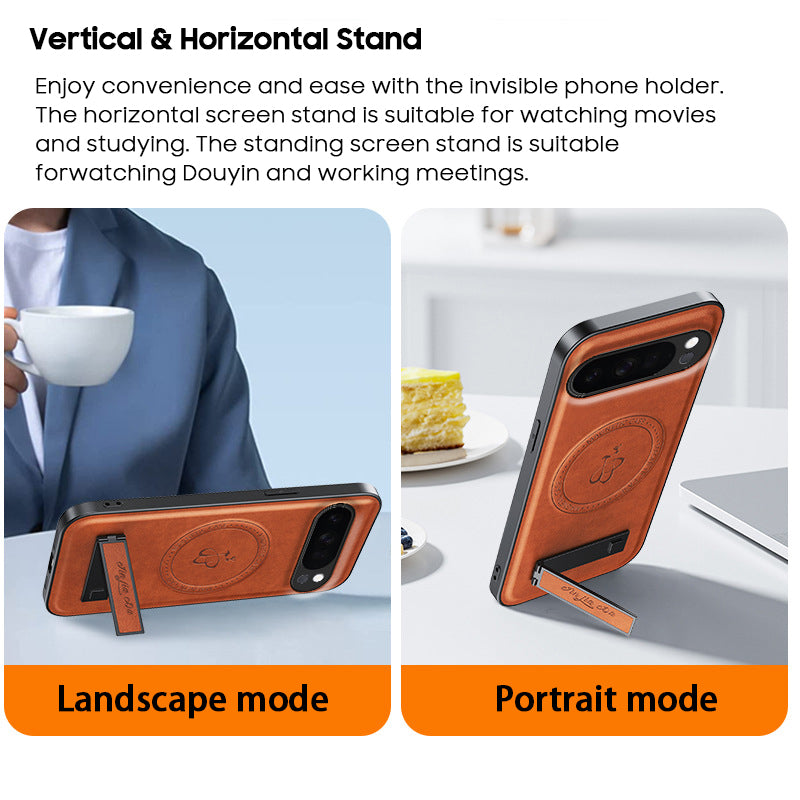 Business kickstand Leather Case with MagSafe
