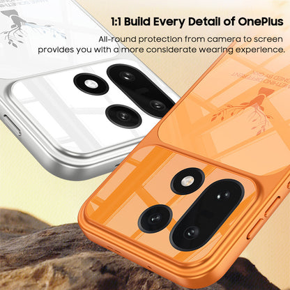 Elk Pattern Frosted Glass Case