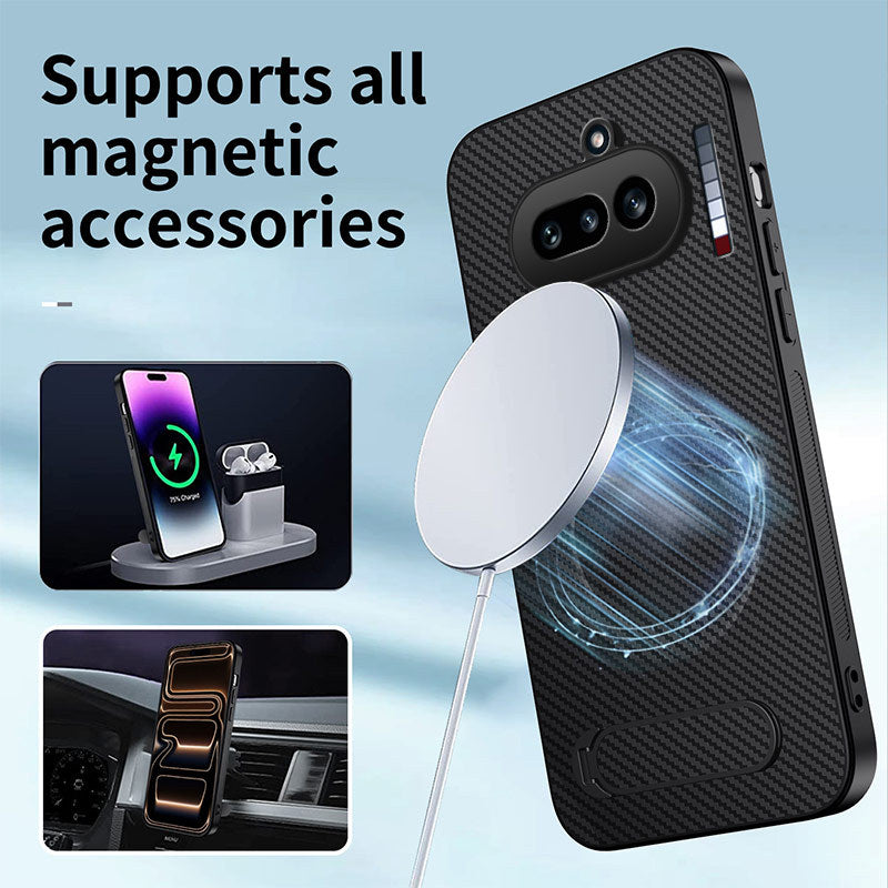 Invisible Bracket Carbon Fiber Pattern Case