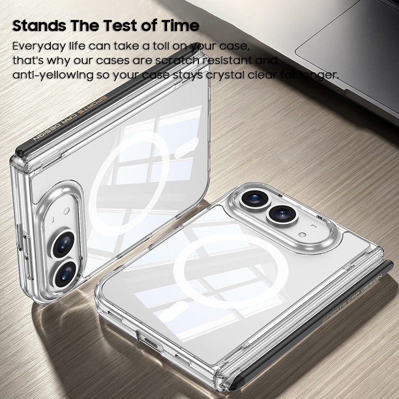 Clear Magnetic Hinge Case For S Pen Slot