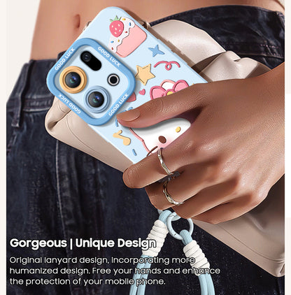 Hello Kitty Liquid Silicone Lanyard Case