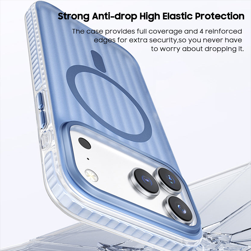 Wave Pattern Frosted Case with MagSafe