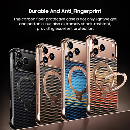 Printed Carbon Fiber Matte Case with MagSafe