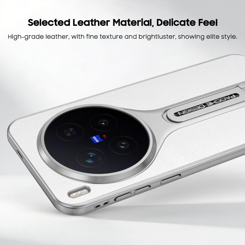 Folding Kickstand Leather Case