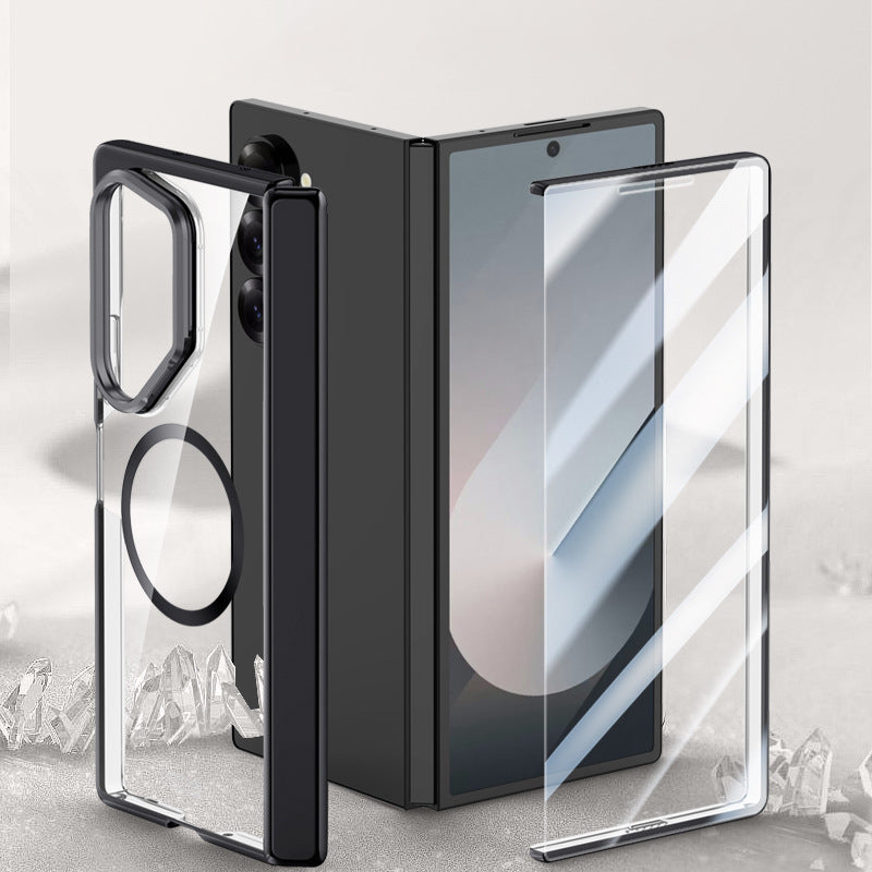 Samsung Galaxy Z Fold6 | Electroplated Transparent Mobile Phone Case with Lens Holder