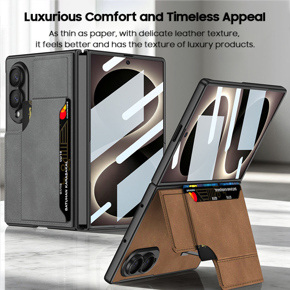 Wallet Leather Case with Card Slot and Stand