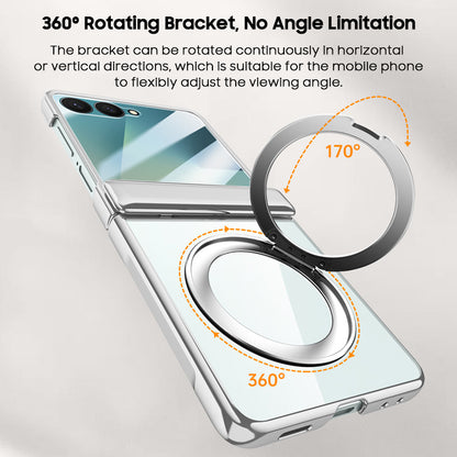 Rotating Bracket Electroplated Clear Case with MagSafe