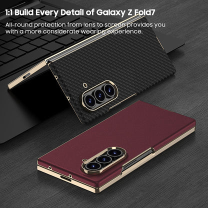 Electroplated Gold-Edged Leather Case