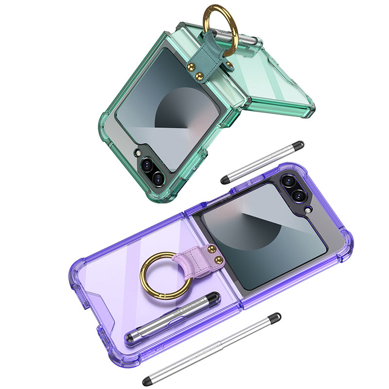 Samsung Galaxy Z Flip6 | Transparent Ring Phone Case（Bring Pen）