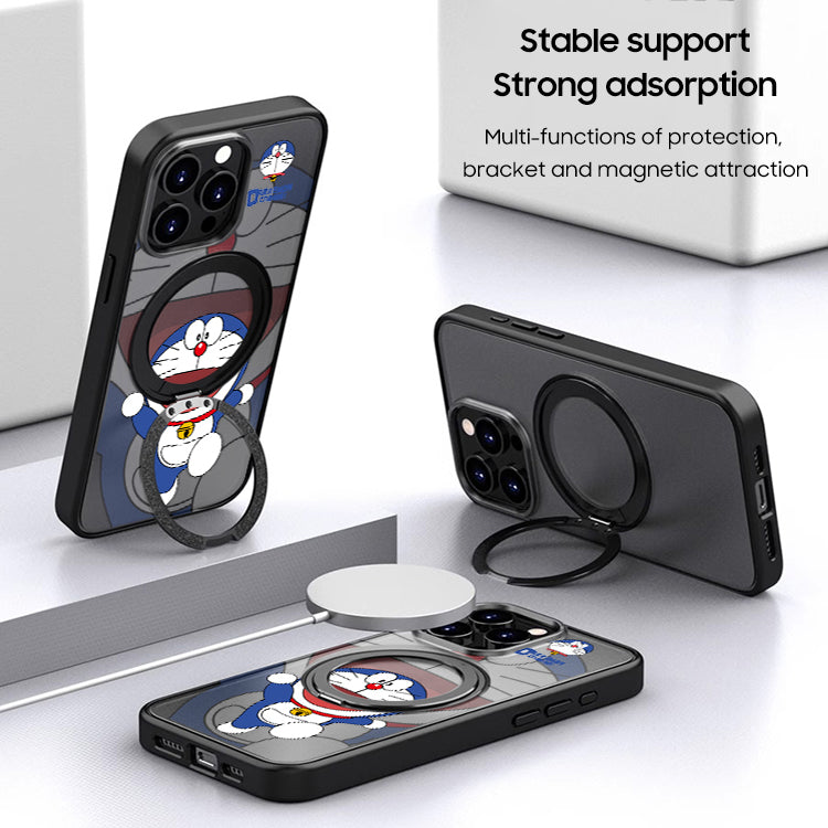 iPhone MagSafe Series | "Doraemon" Frosted Stand Phone Case