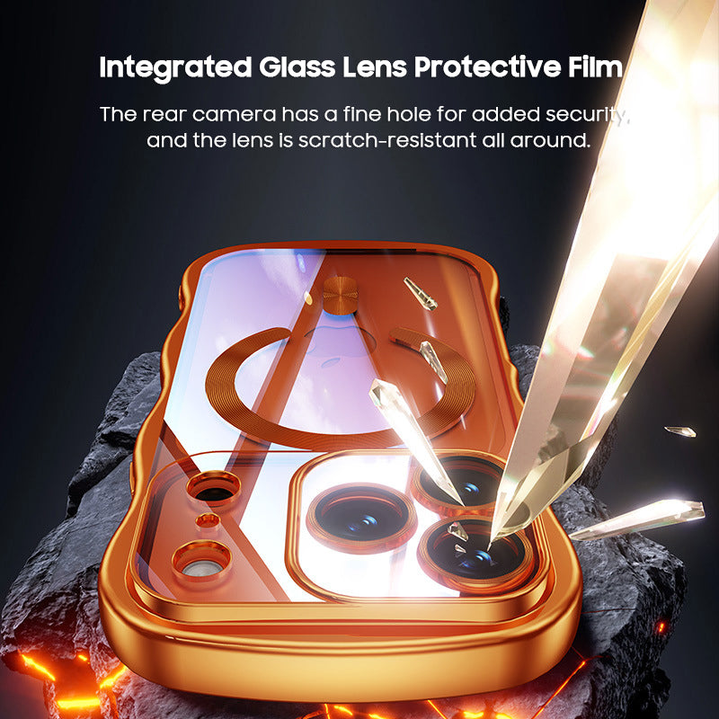 Wave-Patterned Electroplated Case with MagSafe