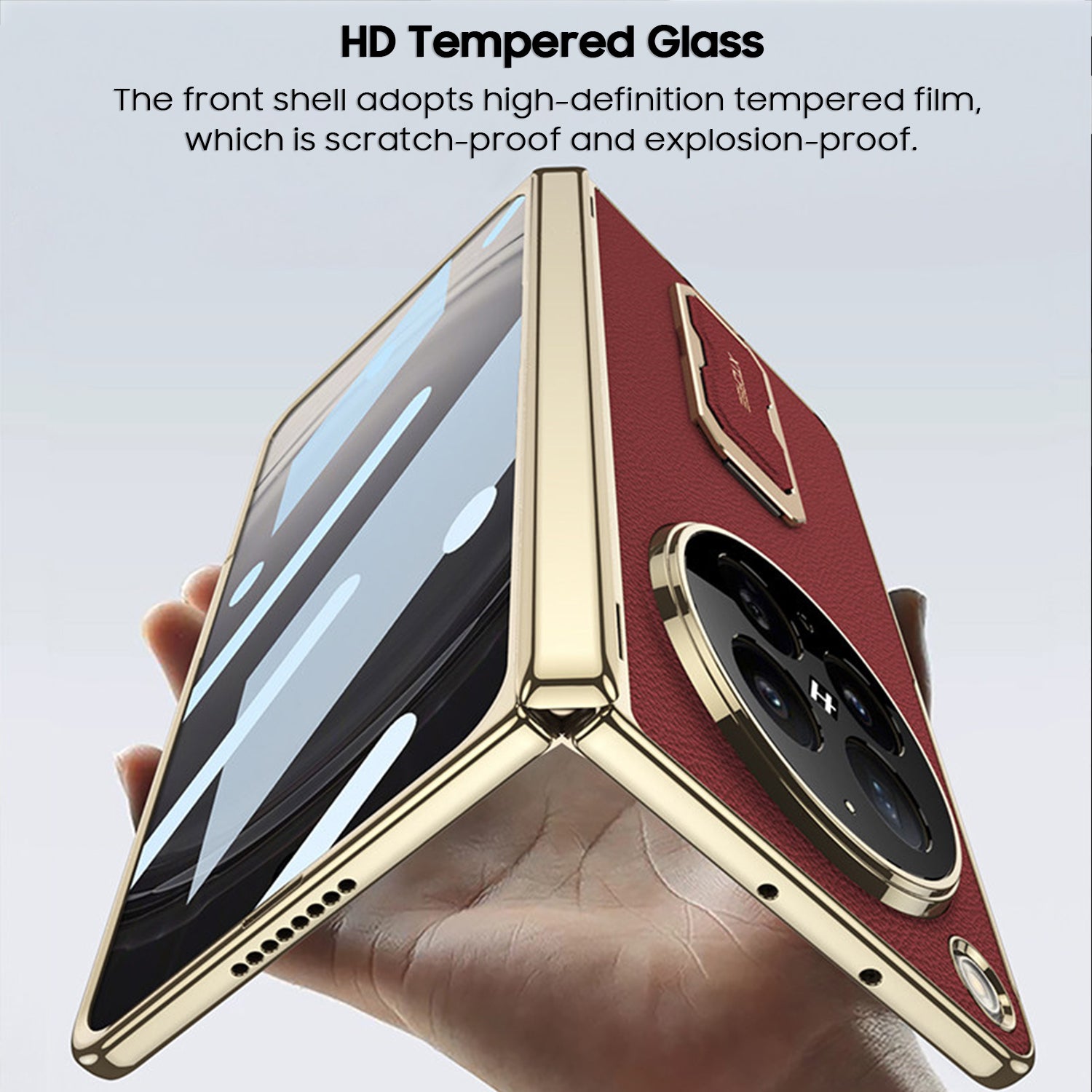 Wristband Kickstand Leather Foldable Case