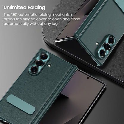 Folding Kickstand Leather Case