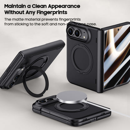 Rotating Magnet Ring Frosted Case with MagSafe