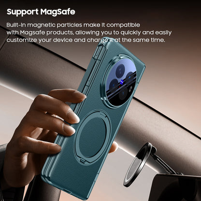 Kickstand All-Inclusive Hinge Leather Case