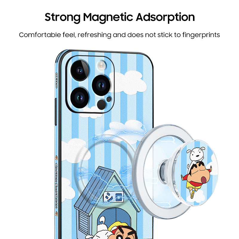 iPhone MagSafe Series | Original Design "Doraemon" Cartoon Leather Phone Case