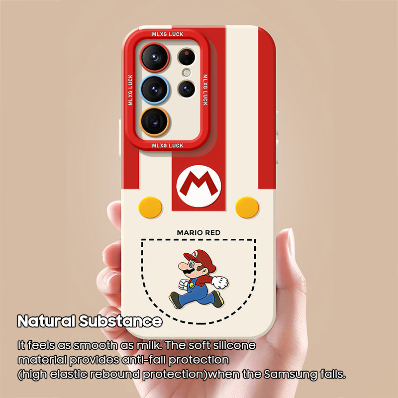 Mario Liquid Silicone Lanyard Case