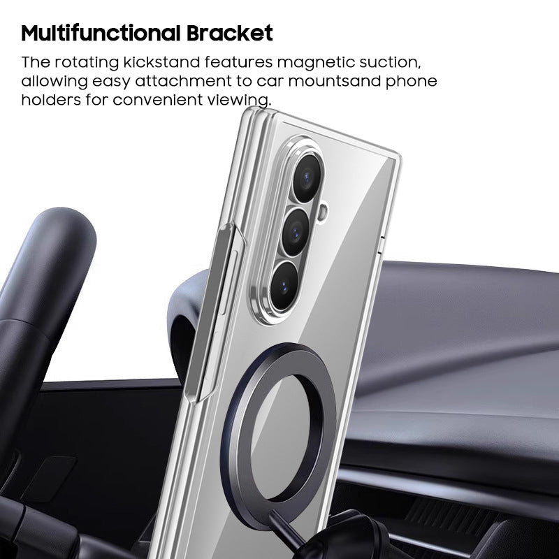 360° Rotating Stand Clear Case with MagSafe