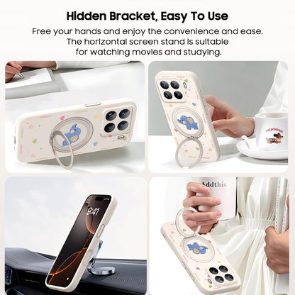 Baby Elephant Liquid Silicone Lanyard Case with Bracket