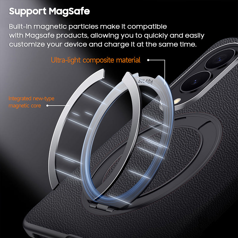 Folding Stand Leather Case with MagSafe