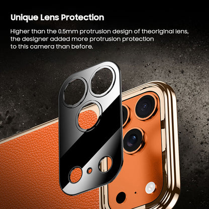 Electroplated Genuine Leather Pebbled Case