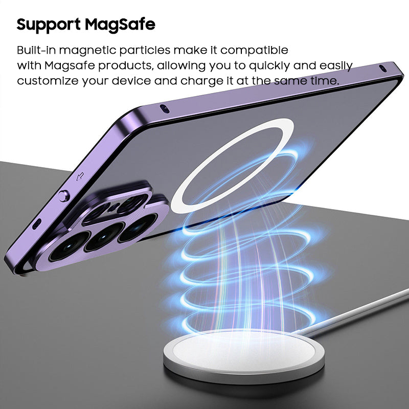 Single-Sided Buckle Metal Frame Case with MagSafe