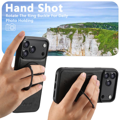 360° Rotating kickstand Leather Case with MagSafe