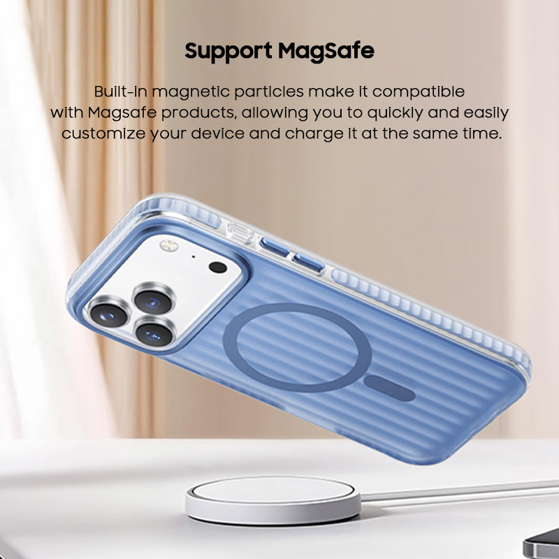 Wave Pattern Frosted Case with MagSafe