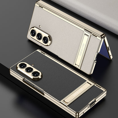 Folding Stand Business Leather Case