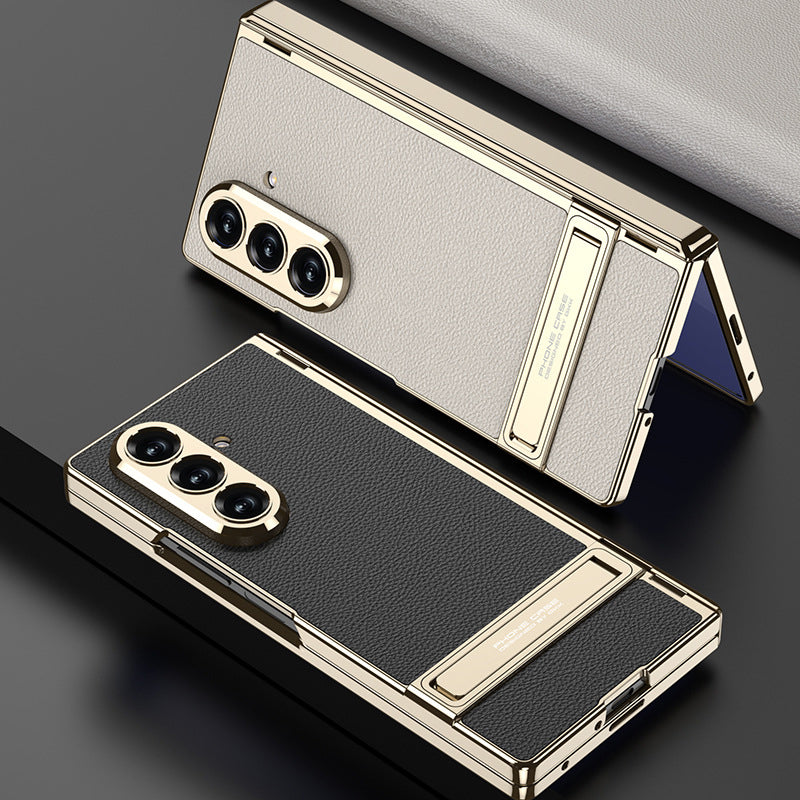 Folding Stand Business Leather Case