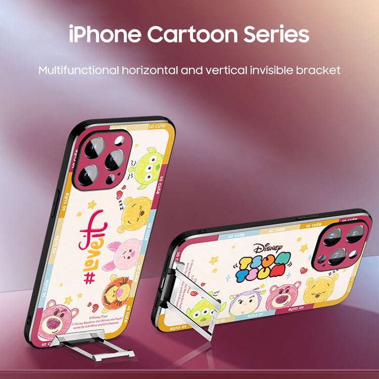 iPhone Invisible Bracket Series | "Disney" Cartoon Matte Phone Case