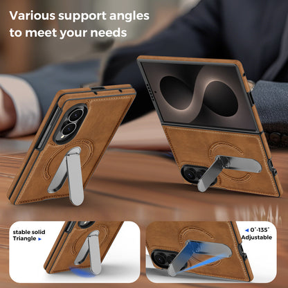 Folding Stand Business Leather Case