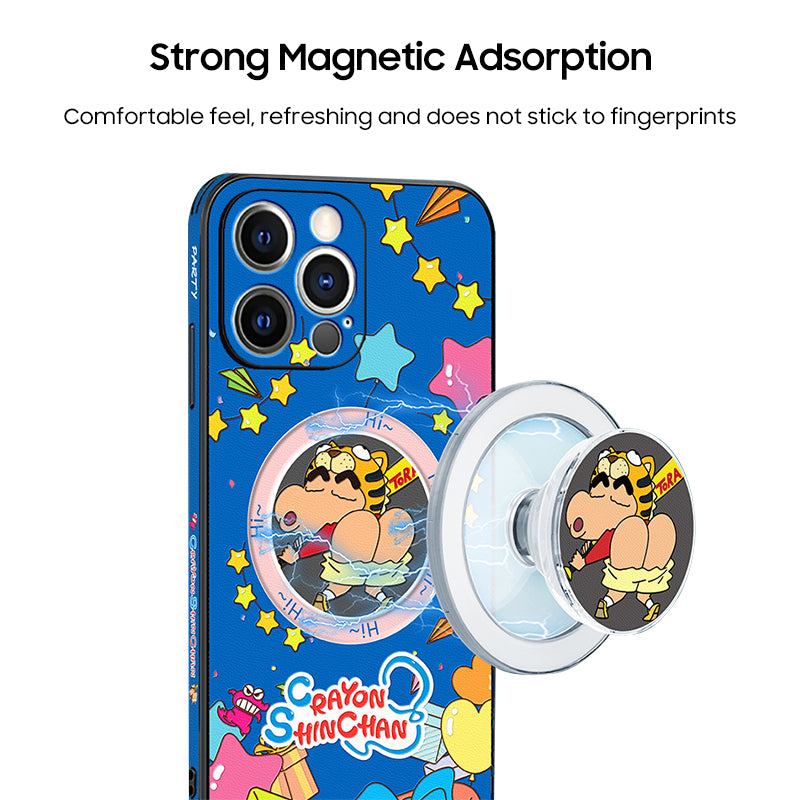 iPhone MagSafe Series | Crayon Shin-chan Cartoon Leather Phone Case