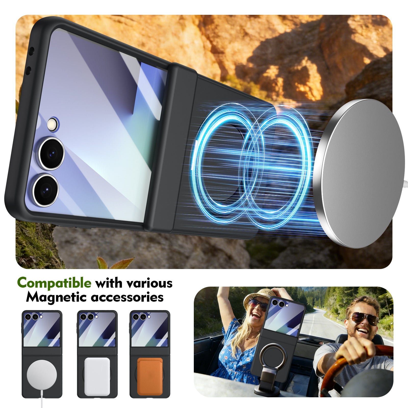 Rotating Kickstand Frosted Case with MagSafe
