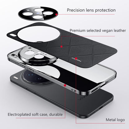 Electroplated Frame Business Leather Case